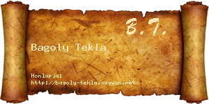 Bagoly Tekla névjegykártya